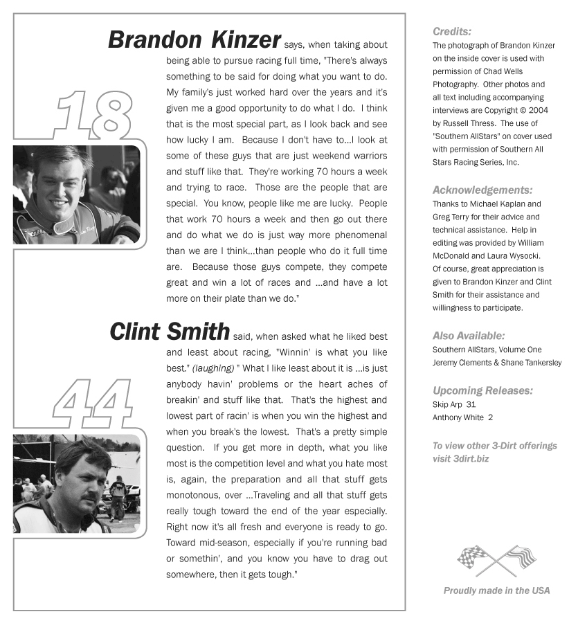 3Dirt ViewMaster reel Allstars 2, features Brandon Kinzer and Clint Smith