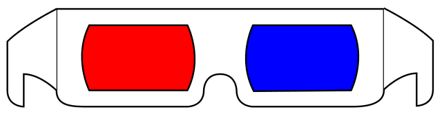 Anaglyph Glasses (2) 3D Glasses Red/Blue