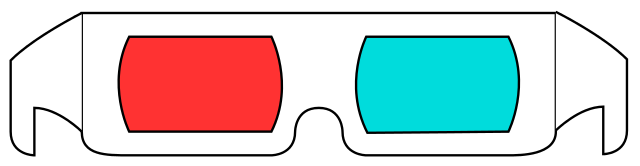 Cardboard Anaglyph Glasses (100) Red Cyan