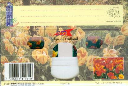 Tulips of Holland 3D Card Women in Dresses