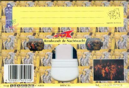 Rembrandt de Nachtwacht 3D Greeting Card