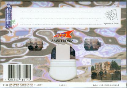 3D Greeting card Amsterdam City Bridge