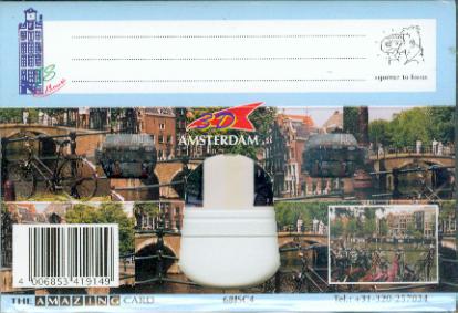 Amsterdam 3D Greeting Card Bikes