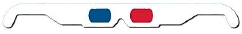 Cardboard Anaglyph 3D Glasses (10) Red Blue