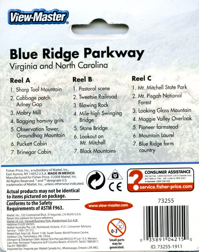 Blue Ridge Parkway 3-Reel View-Master Reel