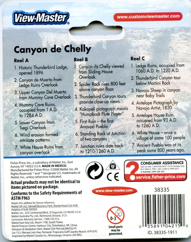 Canyon de Chelly 3 Reel View-Master Set