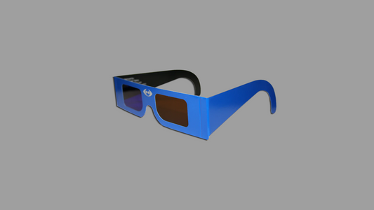 Cardboard Anaglyph Glasses blue/amber qty 2