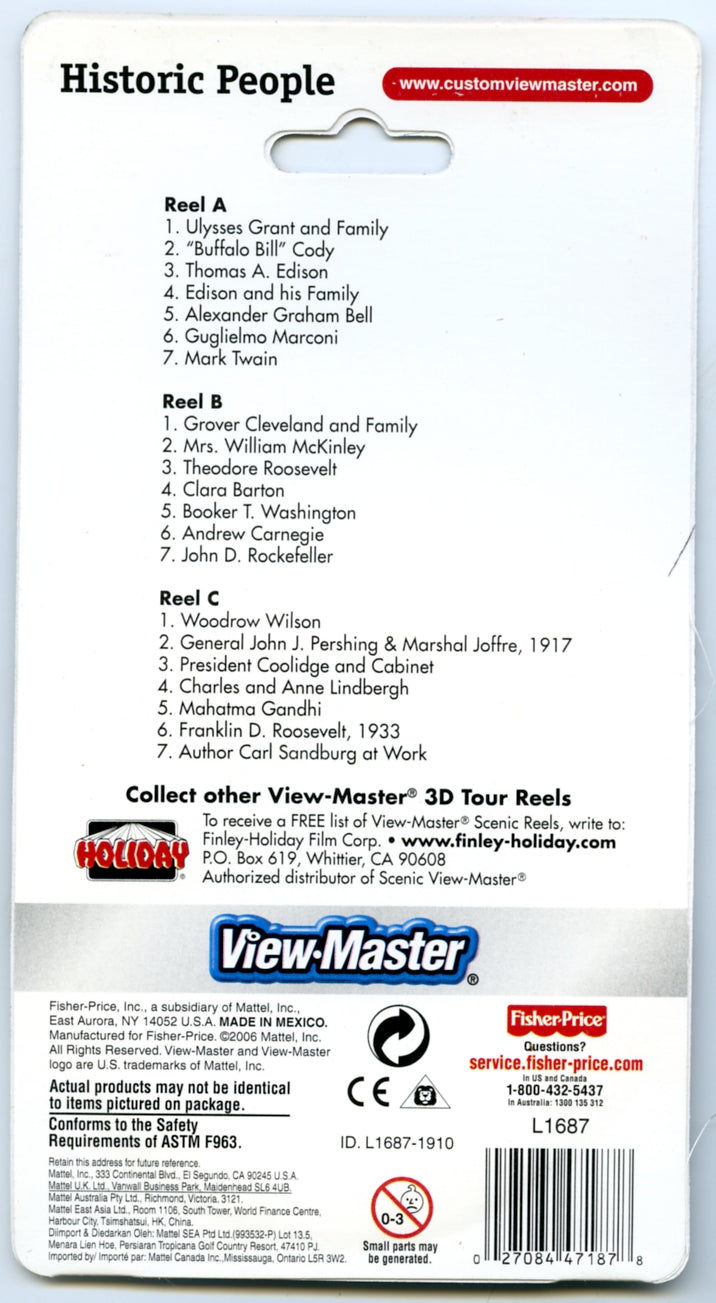 Historical People View-Master 3 Reel Pack