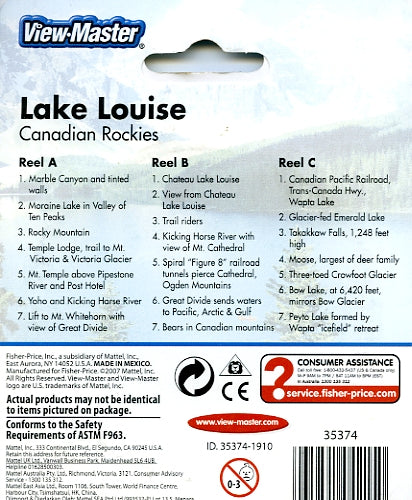 Lake Louise and the Canadian Rockies 3 Reel Viewmaster Pack