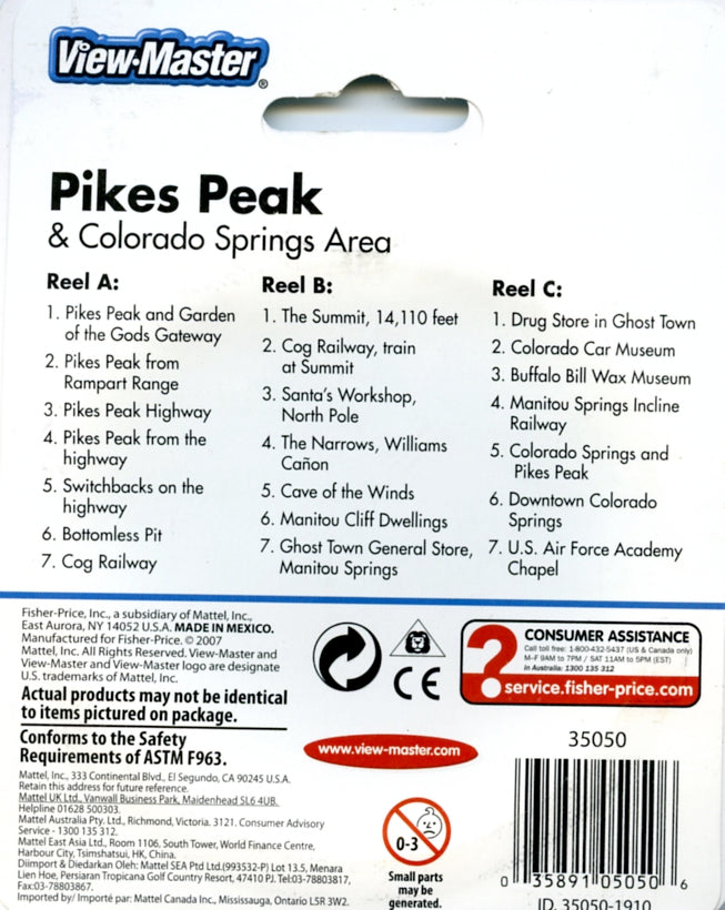 Pikes Peak 3 Reel View-Master Set
