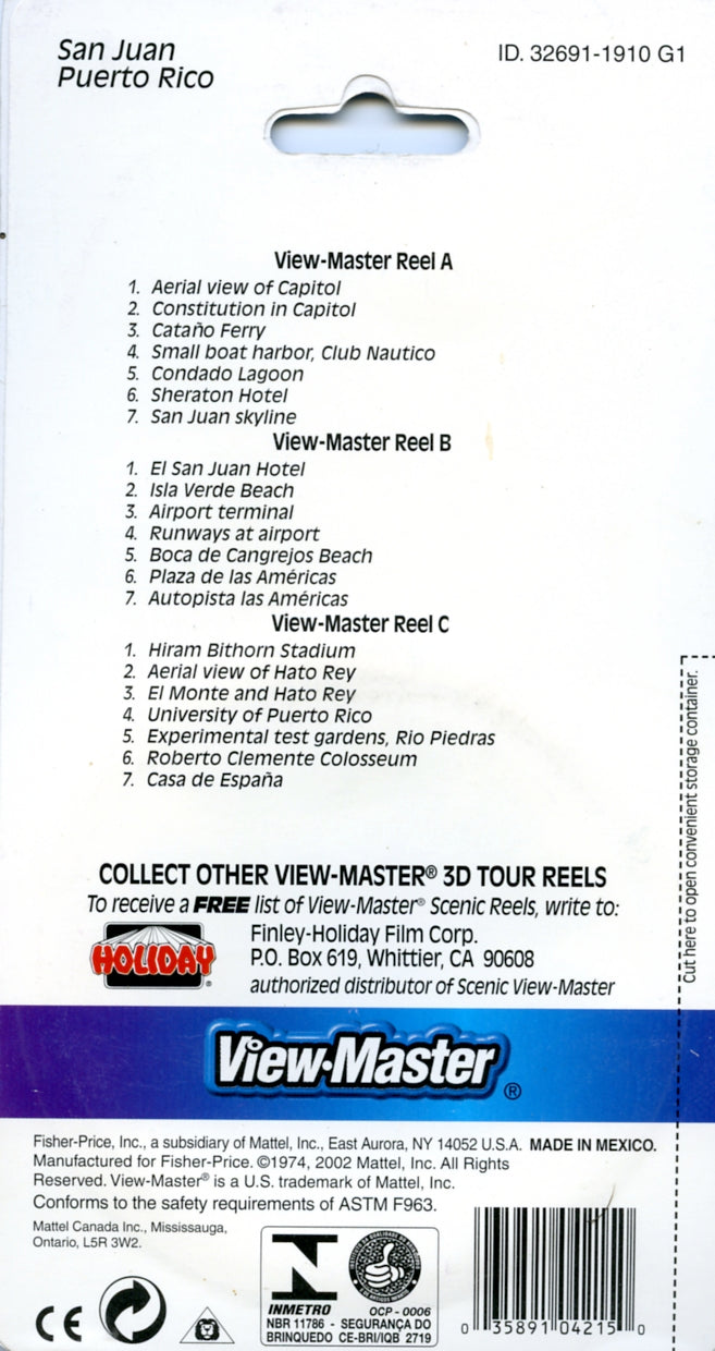 San Juan Puerto Rico 3 Reel View-Master Pack