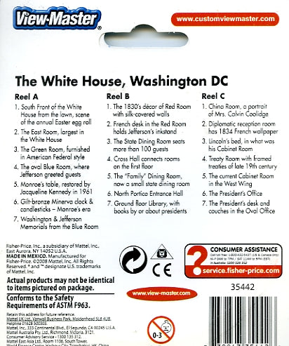 The White House, Washington DC 3 Reel Viewmaster Pack