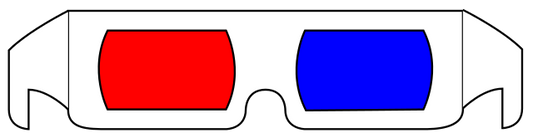 Anaglyph Glasses (2) 3D Glasses Red/Blue