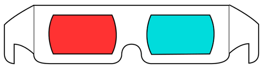 Cardboard Anaglyph Glasses (100) Red Cyan
