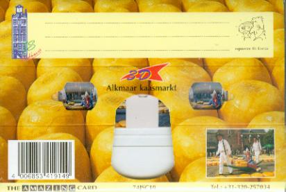 Alkmaar Kaasmarkt 3D Greeting Card