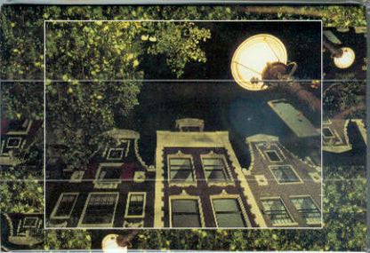 Amsterdam 3 3D Greeting Card Building with Moon