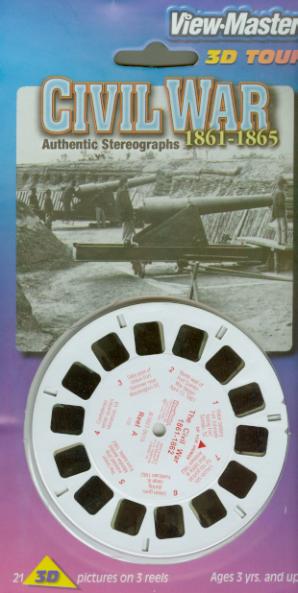 Civil War Viewmaster set, 3 Reel Set