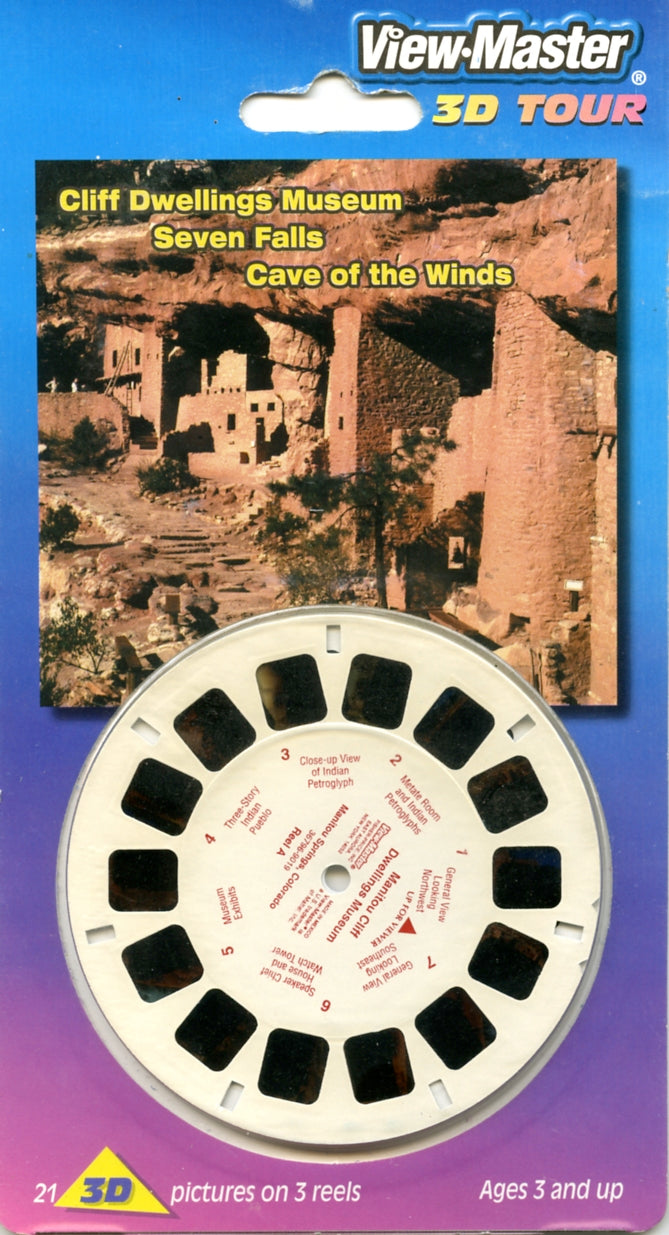 Cliff Dwellings Museum/Seven Falls/Cave of the Winds 3 Reel View-Master Pack