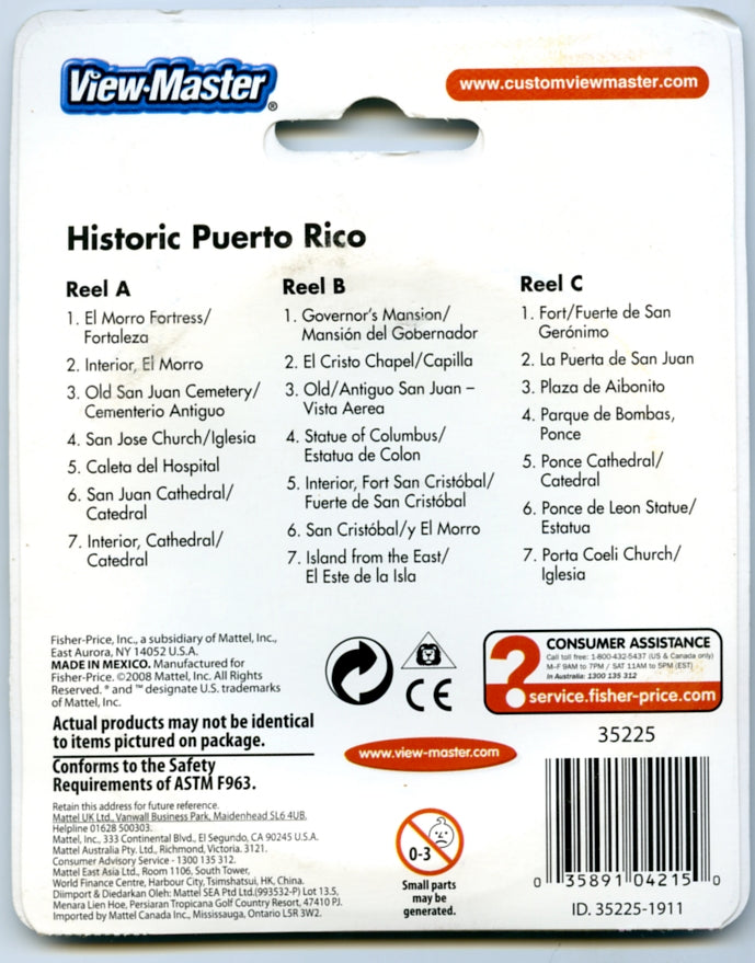 Historic Puerto Rico 3 Reel Viewmaster Pack