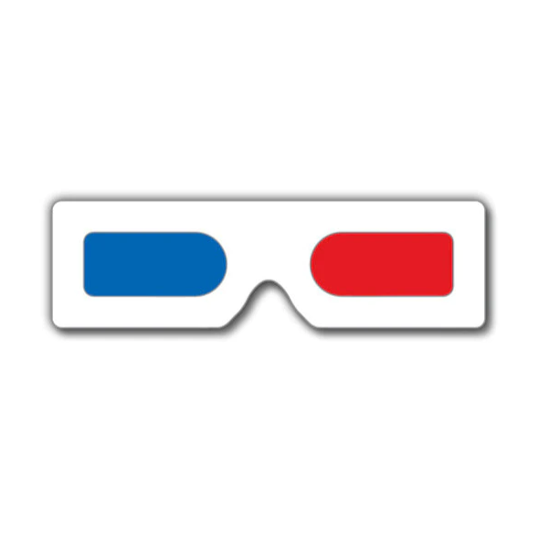 mini red blue anaglyph 3d glasses