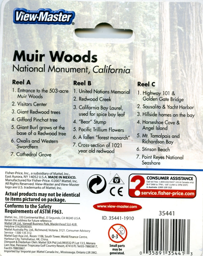 Muir Woods 3 Reel View-Master Set