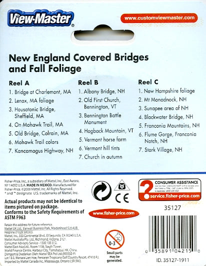 New England Covered Bridges, Fall Foliage, 3 Reel