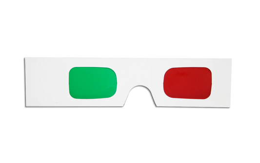 Cardboard Anaglyph 3D Cards Red Green (qty. 3)